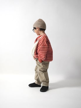 「アイテム（ショルダーバッグ）」を使った、👦👦🏻さん（キッズ・90cm）の秋コーディネート