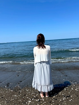 「海」｜momo271さん（レディース・155cm）の夏コーディネート