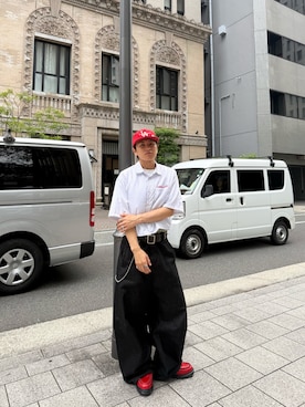 「アイテム（ローファー）」を使った、___hwtsさん（メンズ・170cm・10代）の夏コーディネート