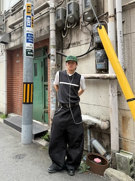 「アイテム（ベスト）」を使った、___hwtsさん（メンズ・170cm）の秋コーディネート