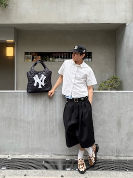 「アイテム（ローファー）」を使った、___hwtsさん（メンズ・170cm・10代）の夏コーディネート