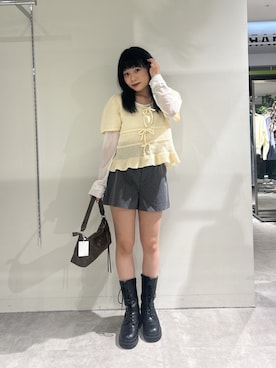 「FREE'S MART（フリーズマート）のアイテム（ニット/セーター）」を使った、tsubomi0901さん（レディース・144cm）の秋コーディネート