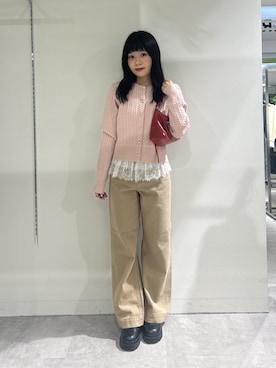 「FREE'S MART（フリーズマート）のアイテム（ニット/セーター）」を使った、tsubomi0901さん（レディース・144cm）の秋コーディネート