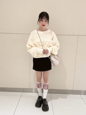 「アイテム（スカート）」を使った、tsubomi0901さん（レディース・144cm）の冬コーディネート