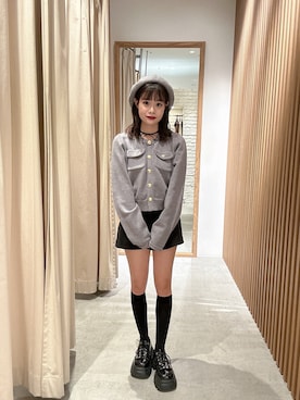 「アイテム（カーディガン/ボレロ）」を使った、tsubomi0901さん（レディース・144cm）の秋コーディネート