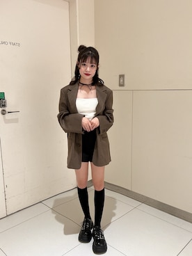 「アイテム（テーラードジャケット）」を使った、tsubomi0901さん（レディース・144cm）の秋コーディネート