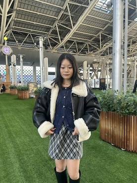 「アイテム（ブルゾン）」を使った、tsubomi0901さん（レディース・144cm）の冬コーディネート