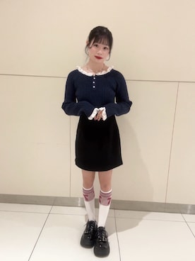 「アイテム（スカート）」を使った、tsubomi0901さん（レディース・144cm）の冬コーディネート