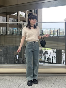 「FREE'S MART（フリーズマート）のアイテム（トップス）」を使った、tsubomi0901さん（レディース・144cm）の春コーディネート