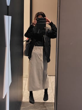 「LONGCHAMP（ロンシャン）のアイテム」を使った、Sailさん（レディース・155cm）の冬コーディネート