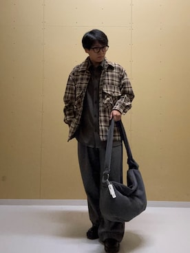 「アイテム（その他アウター、ブラウン系）」を使った、tetuさん（メンズ・164cm）の冬コーディネート