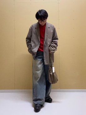 「アイテム（テーラードジャケット）」を使った、tetuさん（メンズ・165cm）の秋コーディネート
