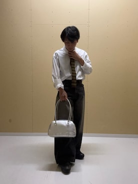 「アイテム（ボストンバッグ）」を使った、tetuさん（メンズ・164cm）の秋コーディネート