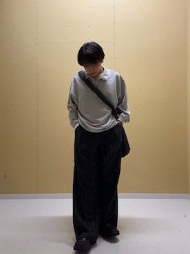 「アイテム（スウェット）」を使った、tetuさん（メンズ・164cm）の秋コーディネート