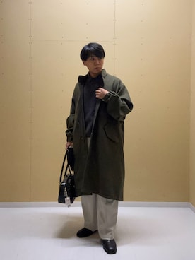 「アイテム（モッズコート）」を使った、tetuさん（メンズ・164cm）の秋コーディネート