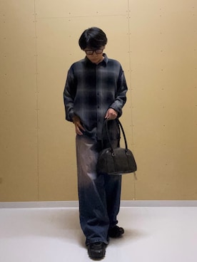 「アイテム（ボストンバッグ）」を使った、tetuさん（メンズ・164cm）の秋コーディネート