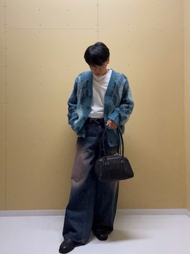 「アイテム（ボストンバッグ）」を使った、tetuさん（メンズ・164cm）の秋コーディネート