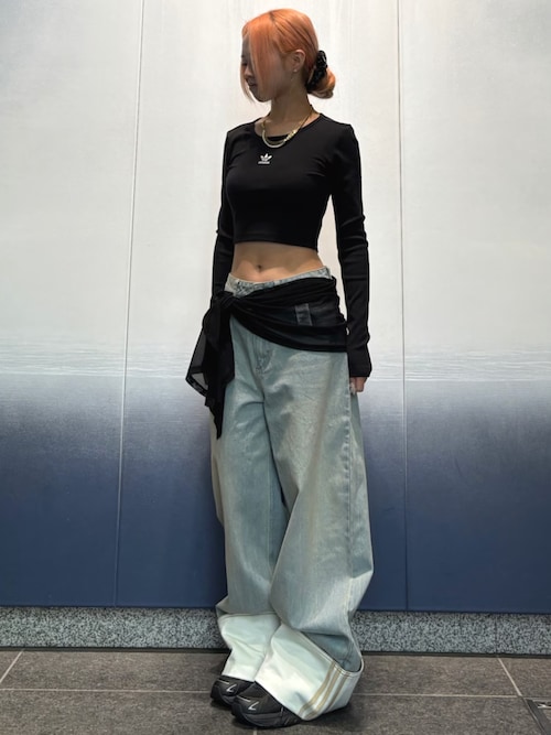 ビンテージ ワイドレッグ ジーンズ / アディダスオリジナルス adidas