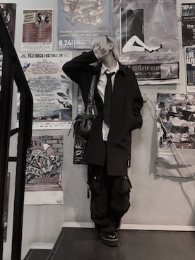 「LILL（リル）のアイテム」を使った、ましろさん（メンズ・165cm）の冬コーディネート