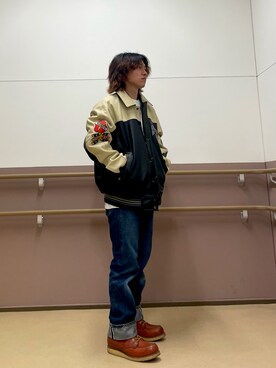 「冬」｜「アイテム（スタジャン）」を使った、ヤマトさん（メンズ・158cm）の夏コーディネート