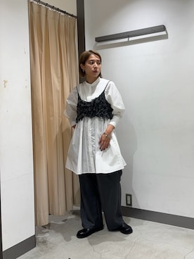 「アイテム（その他トップス）」を使った、chihiroさん（レディース・158cm）の秋コーディネート
