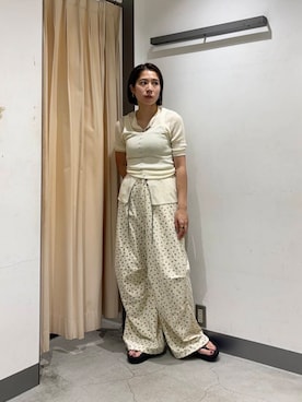 「KBF（ケイビーエフ）のアイテム（ニット/セーター）」を使った、chihiroさん（レディース・158cm）の夏コーディネート
