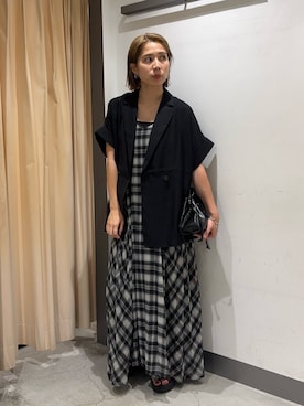「KBF（ケイビーエフ）のアイテム（バッグ）」を使った、chihiroさん（レディース・158cm）の夏コーディネート