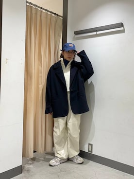 「おでかけ」｜「アイテム（ステンカラーコート）」を使った、chihiroさん（レディース・158cm）の冬コーディネート