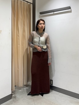 「KBF（ケイビーエフ）のワッシャーシアーシャツ（シャツ/ブラウス、グレー系）」を使った、chihiroさん（レディース・158cm）の春コーディネート