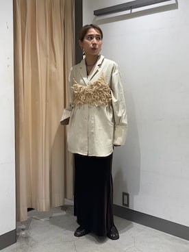 「アイテム（その他トップス）」を使った、chihiroさん（レディース・158cm）の秋コーディネート