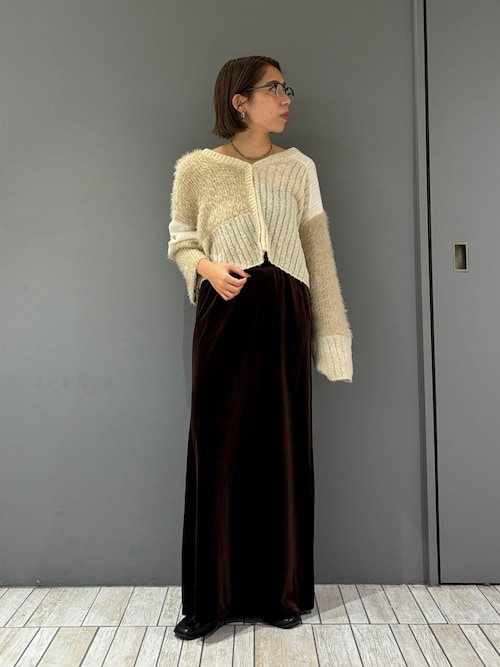 パッチワークニットカーディガン（カーディガン/ボレロ）｜KBF