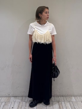 「KBF（ケイビーエフ）のアイテム（ハンドバッグ）」を使った、chihiroさん（レディース・158cm）の夏コーディネート