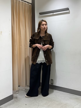 「KBF（ケイビーエフ）のアイテム（ブルゾン）」を使った、chihiroさん（レディース・158cm）の春コーディネート