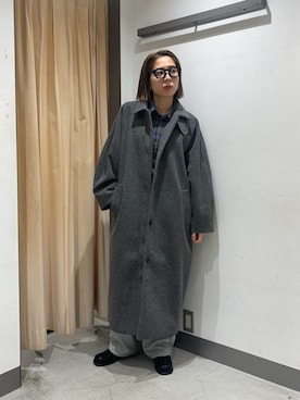 「アイテム（ステンカラーコート）」を使った、chihiroさん（骨格ナチュラル・レディース・158cm）の秋コーディネート