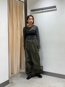 「アイテム（ブラジャー）」を使った、chihiroさん（レディース・158cm）の秋コーディネート