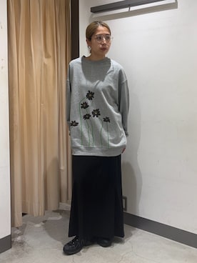 「KBF（ケイビーエフ）のアイテム（スカート）」を使った、chihiroさん（レディース・158cm）の秋コーディネート