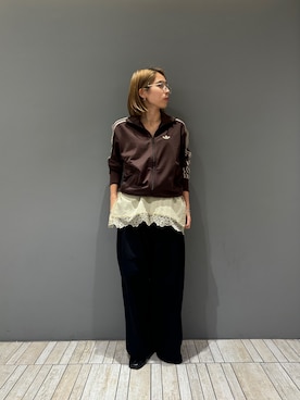 「KBF（ケイビーエフ）のアイテム（ジャケット/アウター）」を使った、chihiroさん（レディース・158cm）の春コーディネート