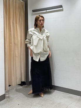 「KBF（ケイビーエフ）のアイテム（トップス）」を使った、chihiroさん（レディース・158cm）の春コーディネート