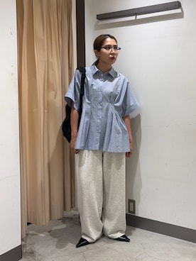 「KBF（ケイビーエフ）のアイテム（パンツ）」を使った、chihiroさん（レディース・158cm）の夏コーディネート