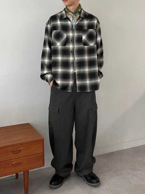 「CIAOPANIC（チャオパニック）のオンブレチェック2WAYシャツ（シャツ/ブラウス）」を使った、Shota Matsuokaさん（メンズ・180cm）の夏コーディネート