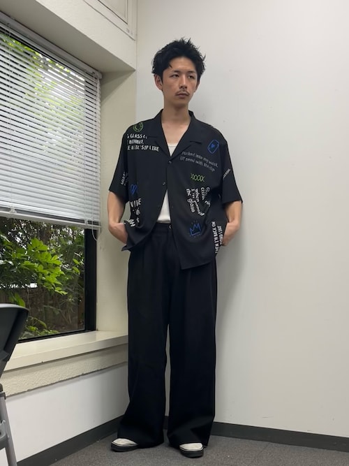ワンタックワイドチノパンツ