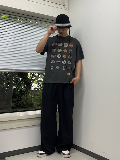 ワンタックワイドチノパンツ
