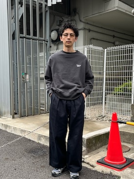 「Reebok（リーボック）のアイテム（スウェット）」を使った、Shota Matsuokaさん（メンズ・180cm）の春コーディネート