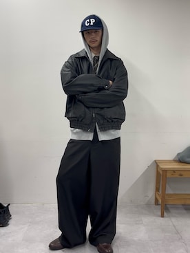 「アイテム（ブルゾン）」を使った、Shota Matsuokaさん（メンズ・180cm）の秋コーディネート