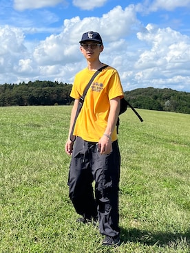 「BARNS（バーンズ）のアイテム」を使った、Shota Matsuokaさん（メンズ・180cm）の秋コーディネート