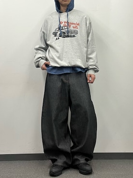 「CIAOPANIC（チャオパニック）のアイテム（デニムパンツ）」を使った、Shota Matsuokaさん（メンズ・180cm）の冬コーディネート