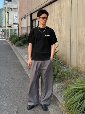 「CIAOPANIC（チャオパニック）のアイテム（パンツ）」を使った、Shota Matsuokaさん（メンズ・180cm）の春コーディネート