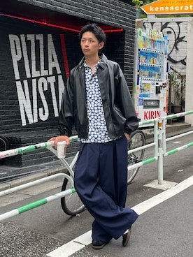 「アイテム（ブルゾン）」を使った、Shota Matsuokaさん（メンズ・180cm・20代）の夏コーディネート
