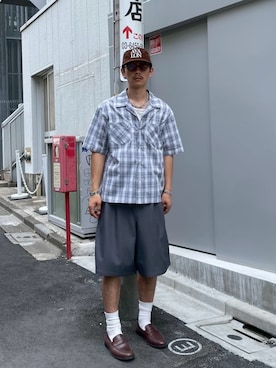 Shota Matsuokaさん（メンズ・180cm）の夏コーディネート