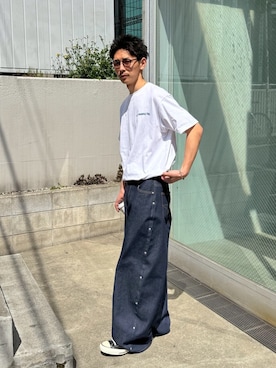 「CIAOPANIC（チャオパニック）のアイテム（パンツ）」を使った、Shota Matsuokaさん（メンズ・180cm）の春コーディネート